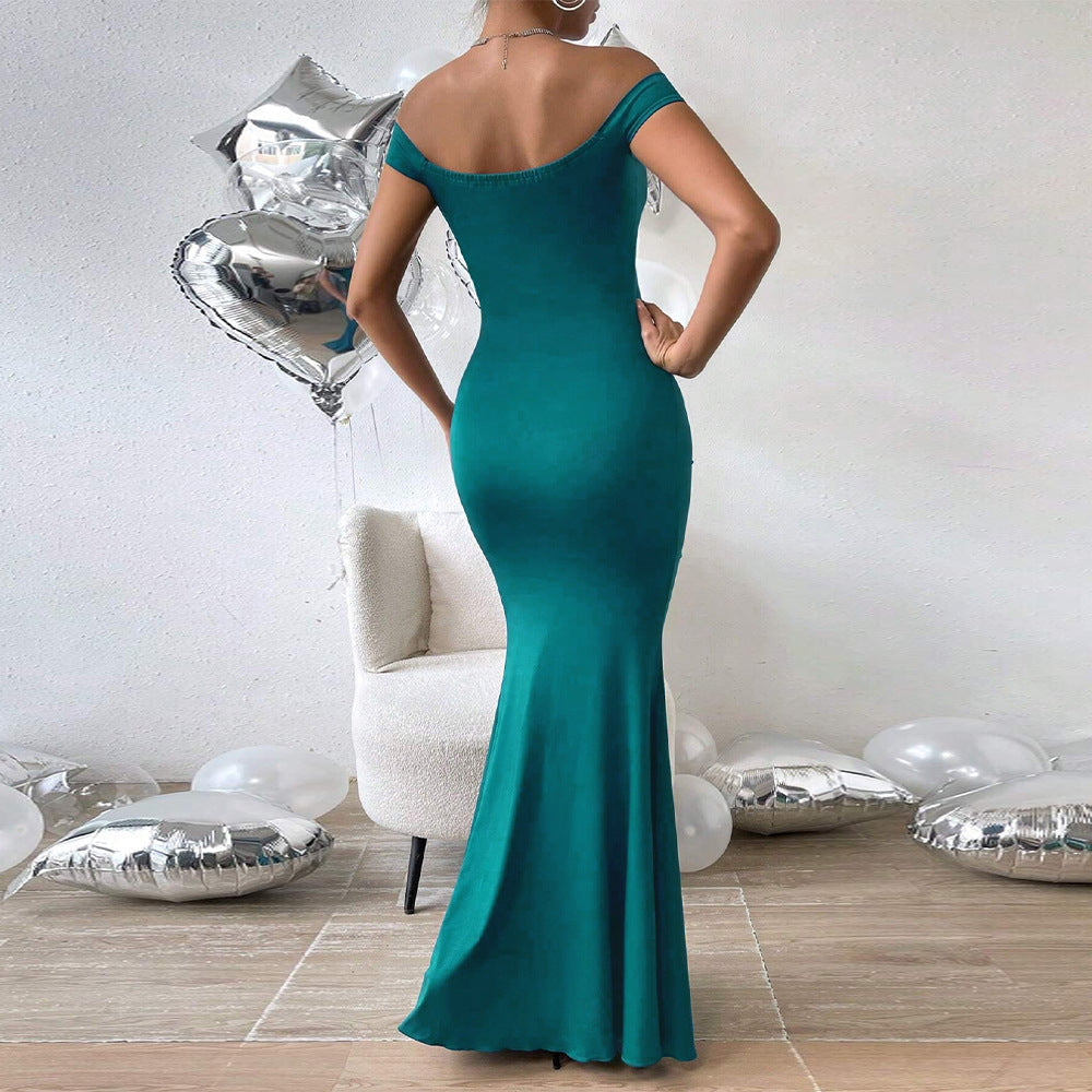 Dam Bodycon Kjol Lång Mjuk Elastisk Blend-3