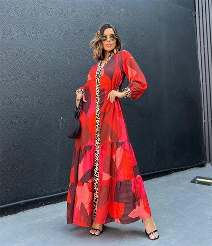 Variant image for Fina Dam Klänningar Lång Geometriskt Mönster Polyester-1