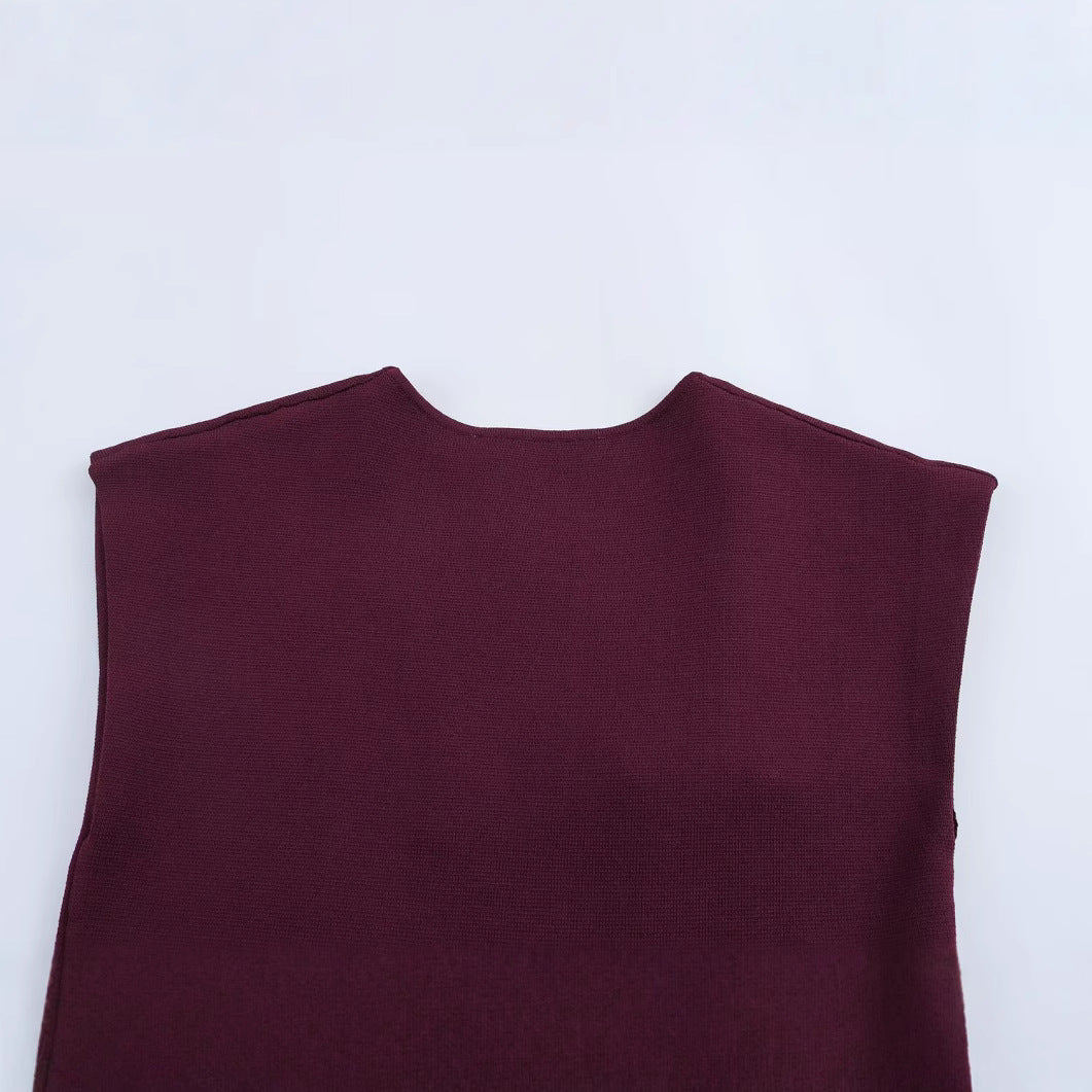 Dam Slim Fit Top Ärmlös Polyester-4