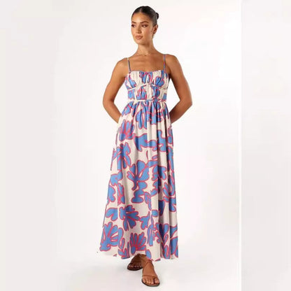 Fina Dam Klänningar Elastisk Midja Polyester Svängande Design-1