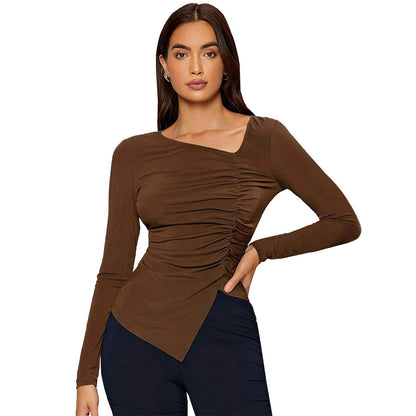 Kvinnors Topp Elegant Design Elastisk Material 6