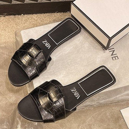 Dam Skor Pantolettes Färgblockdesign Syntetisk Icke-Glid Sula 9