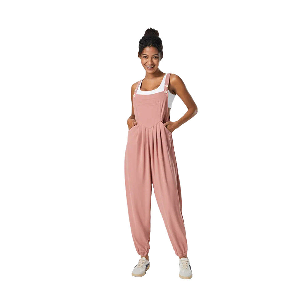 Kvinnors Jumpsuit Avslappnad Stil Justerbar Andningsbart Material 6