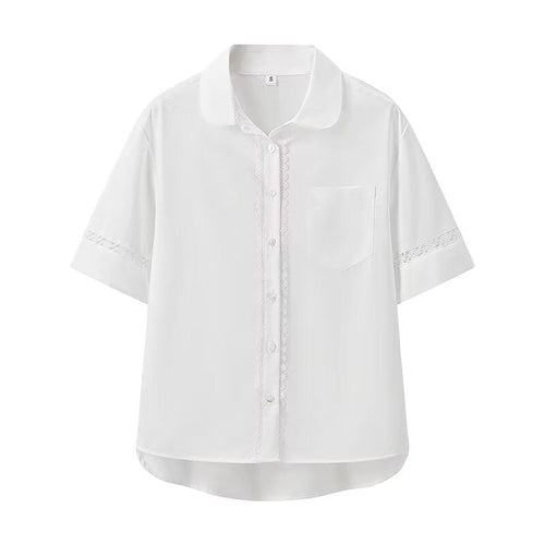 Dam Skjorta Slim Fit Korta Ärmar Hudvänligt Tyg 1