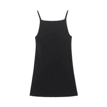 Kvinnors Glittrig Miniklänning Ärmlös Polyester-1