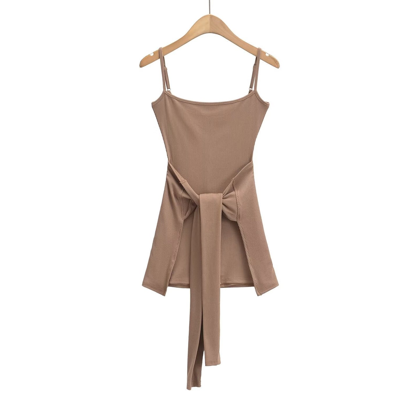 Kvinnors Omslagstopp med Slingbindning – Andningsbart Material, Figurnära Design, Justerbara Spaghettiband 6