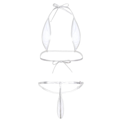 Bikini Damen Triangel Design mit Verstellbaren Trägern – Hochwertiger Glänzender Stoff, Ideal für Strand und Pool 9
