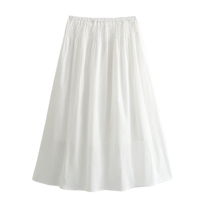 Variant image for Dam Midirock Svängande Hem Lätt Tyg Elastisk Midja-3