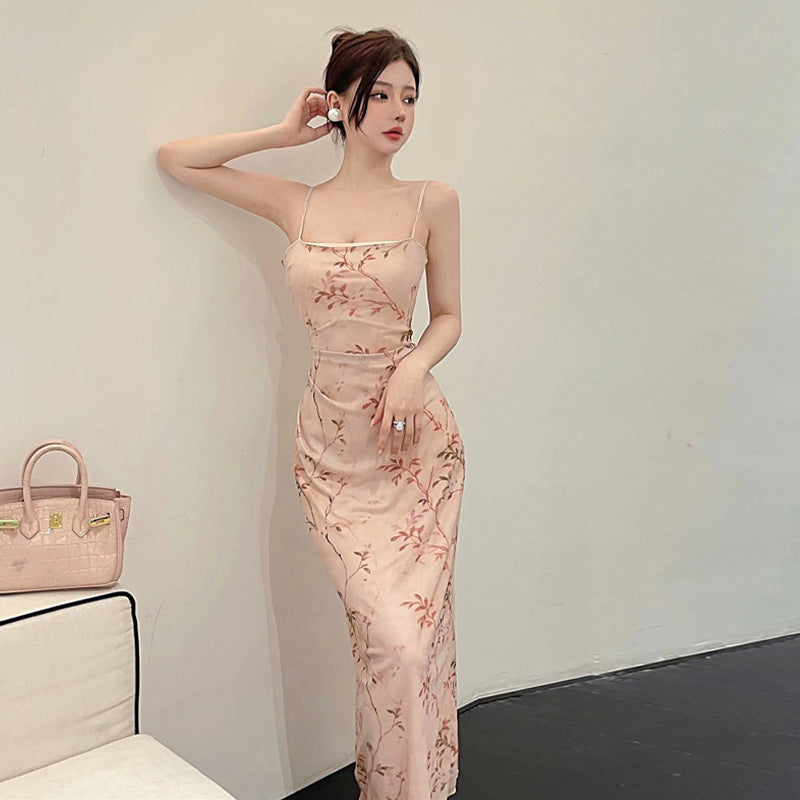 Maxiklänning Dam Off-Shoulder Blommig Polyester-2