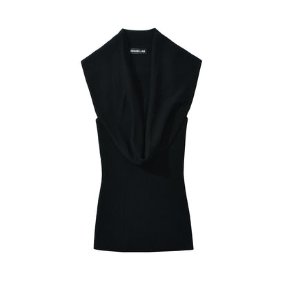 Dam Klänning Monterad Polyester med Fälls Halsringning-1