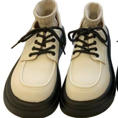 Chunky Sneakers mit Sockendesign – Synthetisches Leder, Robuste Plattform, Vielseitige Damen-Schuhe in Größe 36-41 6