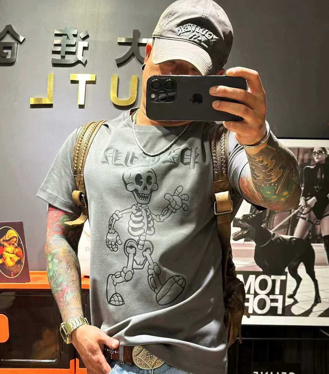 Dam T-shirt Rund Halsringning Mjuk Bomull-3