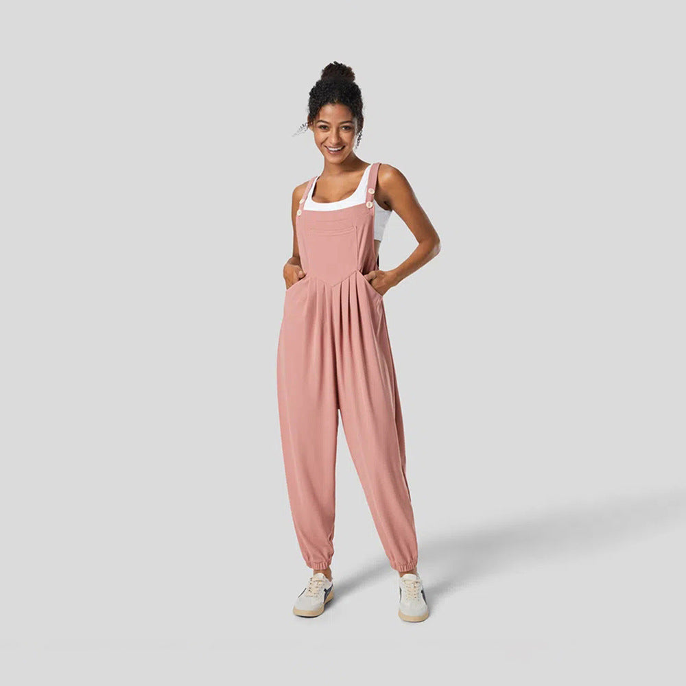 Snygga Byxor Dam Hög Midja Casual Medeltyg-3