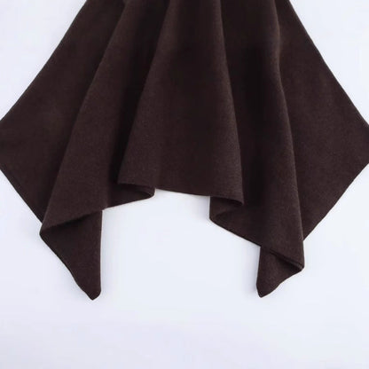 Dam Poncho Ull Elegant Design Mysig och Mångsidig-4