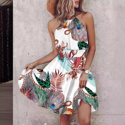 Variant image for Kvinnors A-Line Klänning Axelhängande Nacke Polyester Midi-11