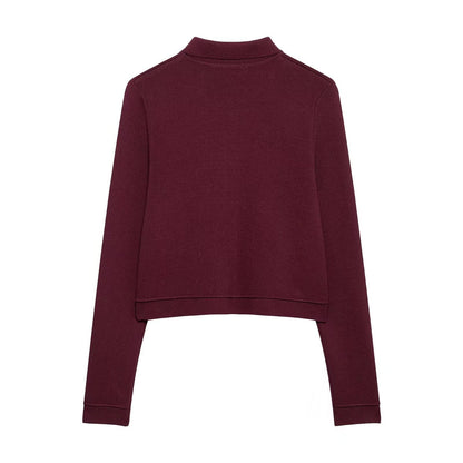 Matchande Set Dam Cardigan Hög Midja Kjol 100% Polyester-3