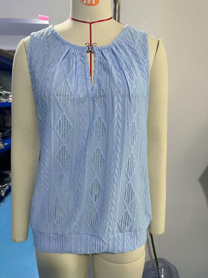 Variant image for Dam Topp V-ringad Jacquard Lösa Passform Rayon-31