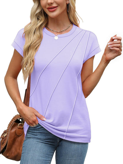 Variant image for Dam T-shirt Kortärmad Löst Passform Viskos-11