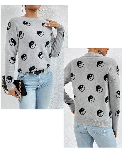 Herr Långärmad T-shirt med Skalletryck i Polyester-5