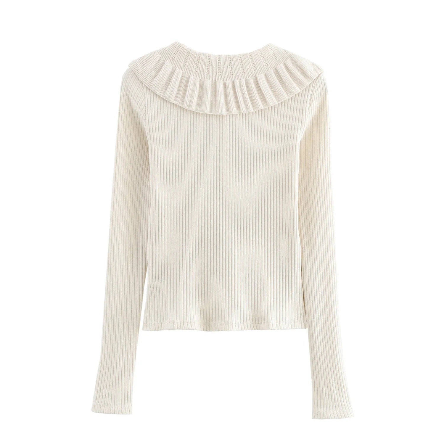 Kvinnors Cardigan Rüsch Detaljer Justerbart Band Bomull-2