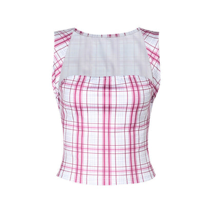Kvinnors Crop Top Fyrkantig Halsringning Justerbara Remmar Högkvalitativa Tyger 6