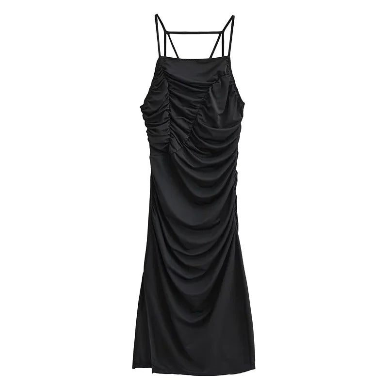 Variant image for Kvinnors Omslagsklänning Justerbara Bärare Flödande Material-1