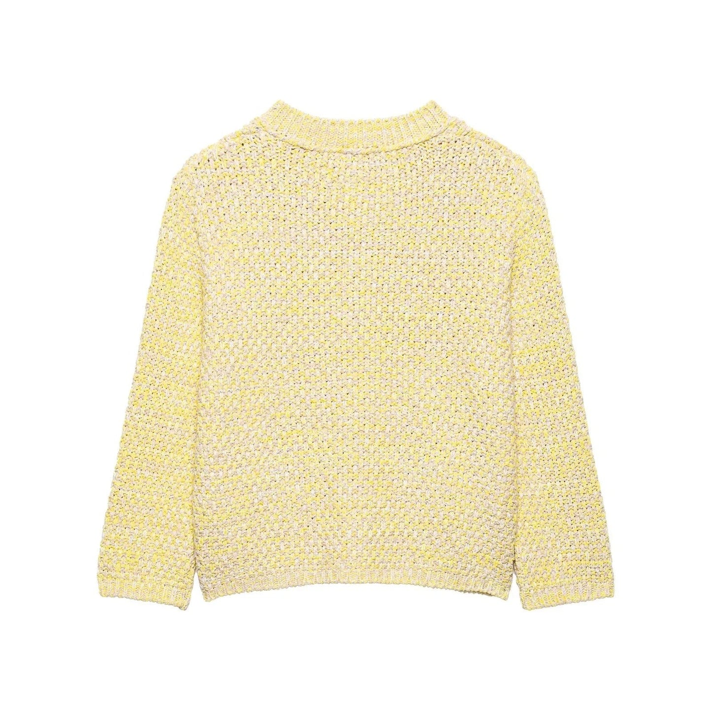 Kvinnors Cardigan Cachemire Rund Krage Dekorativa Knappar Fickor 2