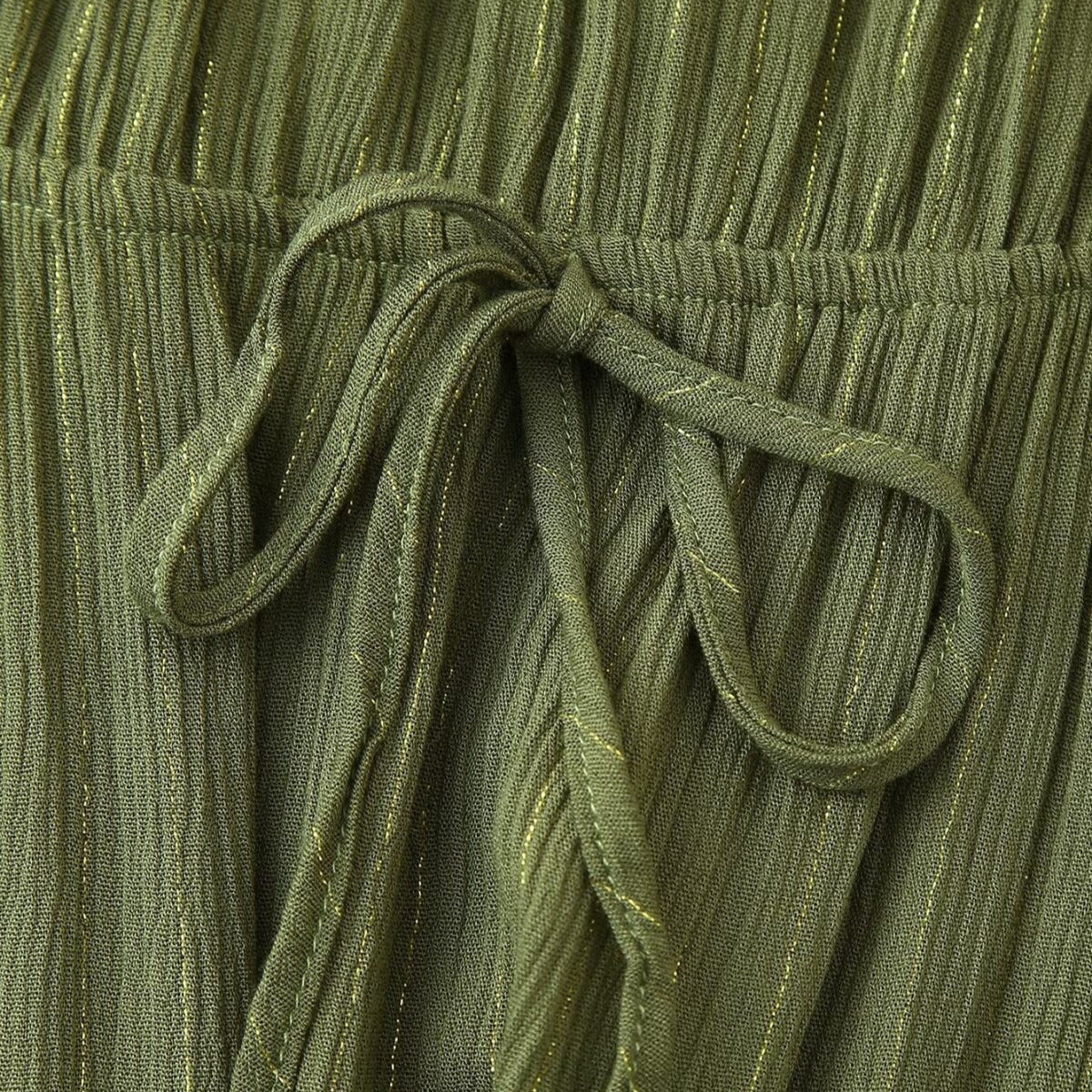 Dam Klänning MIDI Randig Polyester A-Line-2