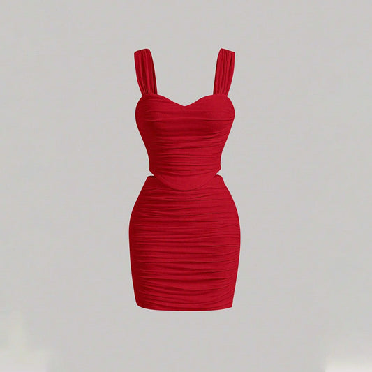 Dam Camisole och Kort Rock Tvådelad Sats för Sommarkläder-1