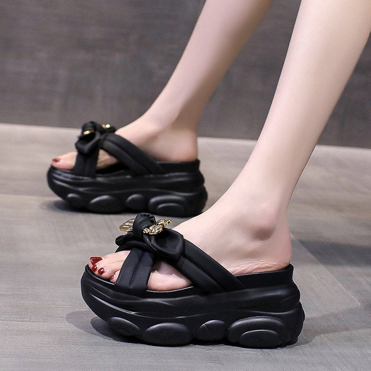 Dam Wedge Pantolett Slingdesign Syntetiskt Läder Ergonomisk Fotbädd-4