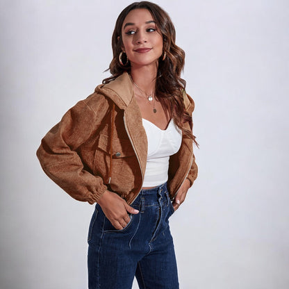 Dam Kortjacka Modern Design Högkvalitativt Material-2