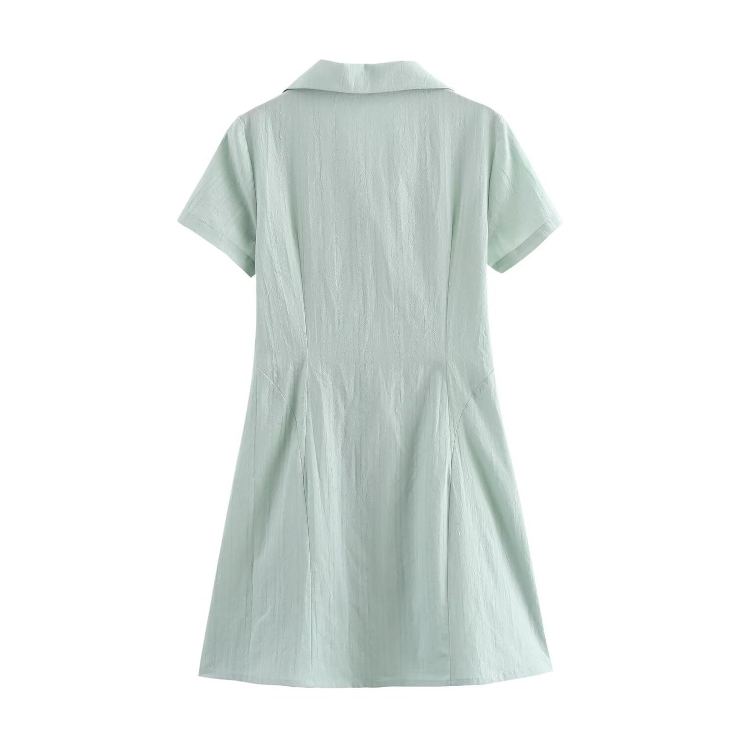 Dam A-Line Kjol Enfärgad Tyg Kort Stil 3