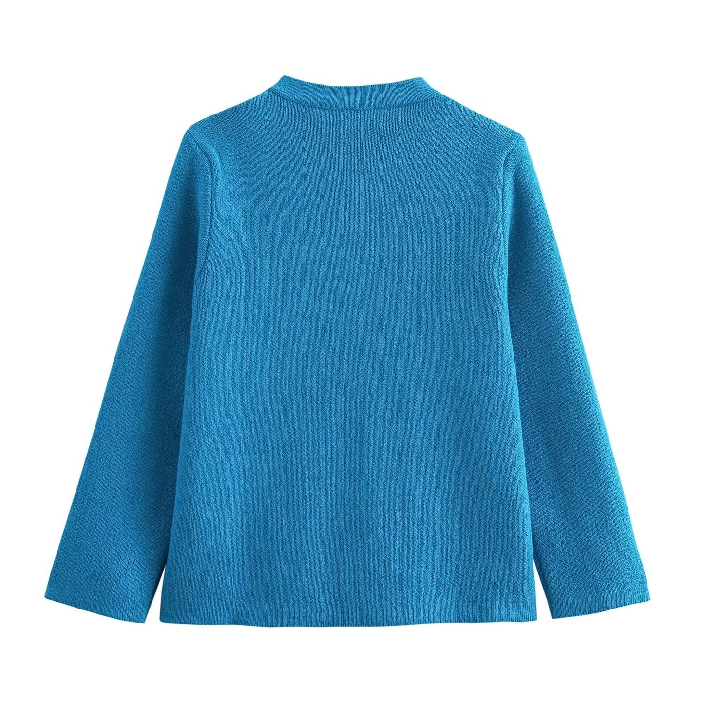 Kvinnors Cardigan med Knappdetaljer och Praktiska Väskor Mjuk Fiber-4