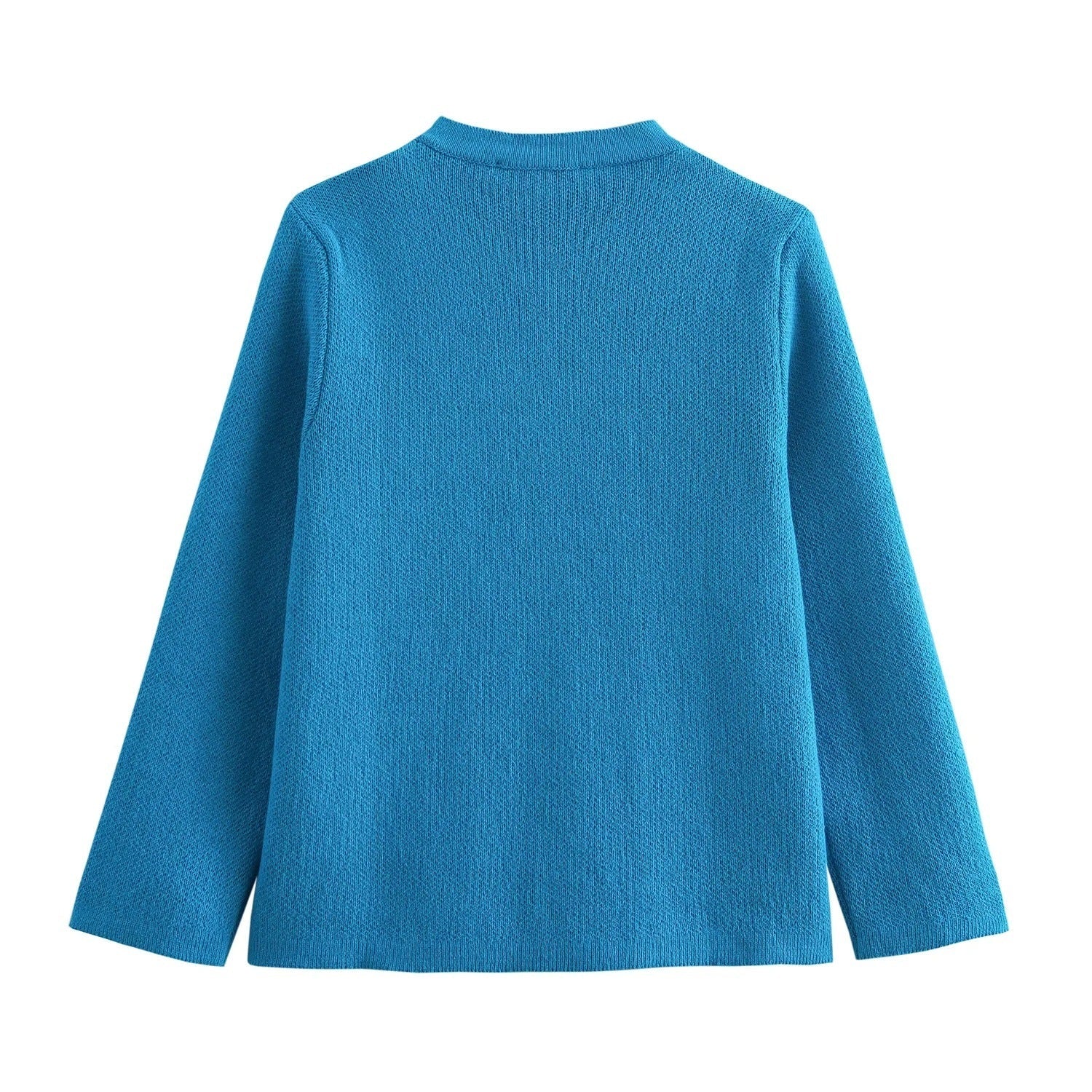 Kvinnors Cardigan med Knappdetaljer och Praktiska Väskor Mjuk Fiber-4