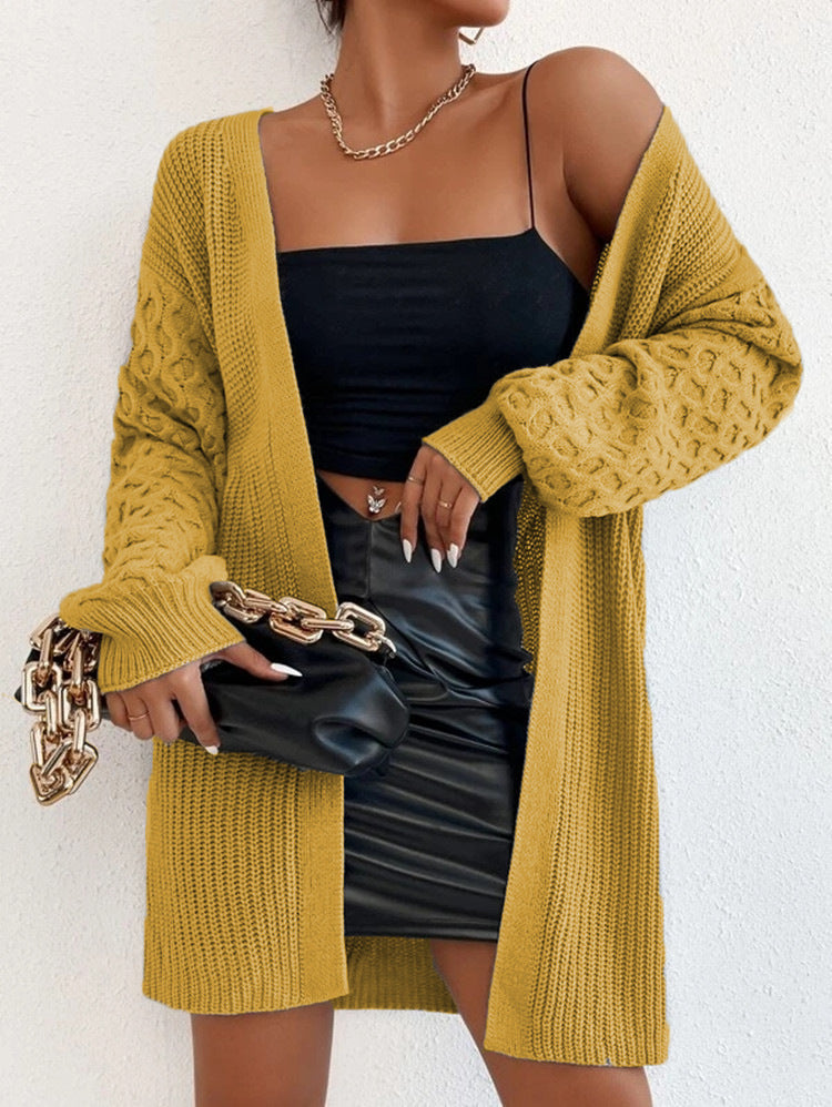 Stickad Dam Tröja Rund Hals Loose Fit Akryl-4