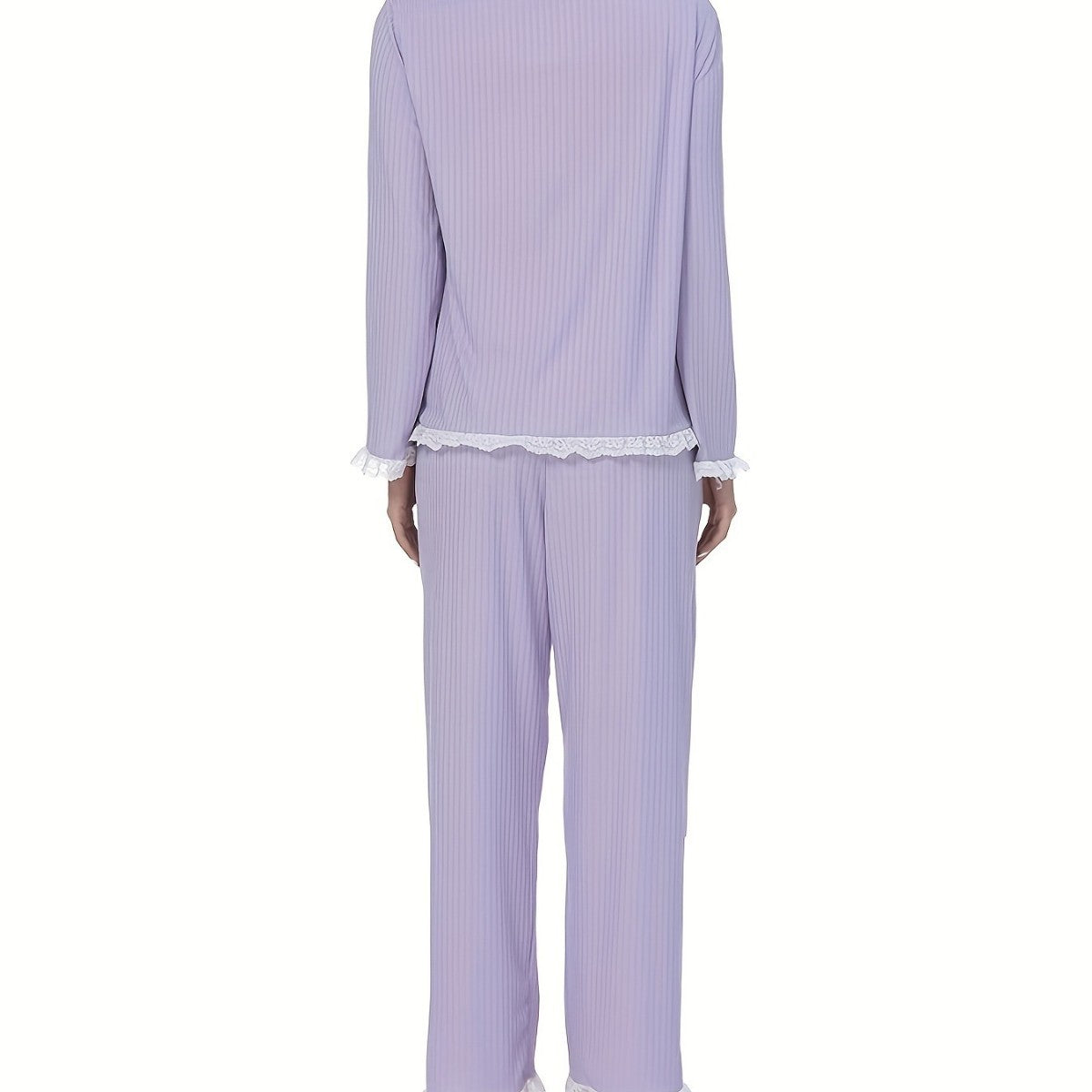 Dam Fritidskläder Set Långärmad Polyester Avslappnad Passform-3