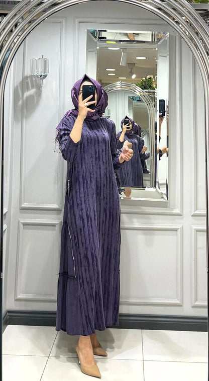 Variant image for Dam Långärmad Klänning A-Linje Mönstrad Polyester-1