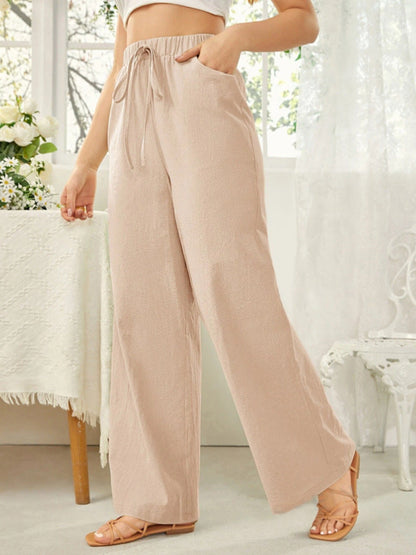 Snygga Byxor Dam Raka Polyester med Fickor-6