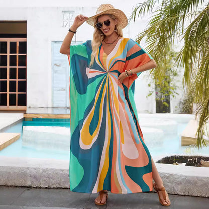 Dam Bikini Set Löst Tryckt Polyester-2