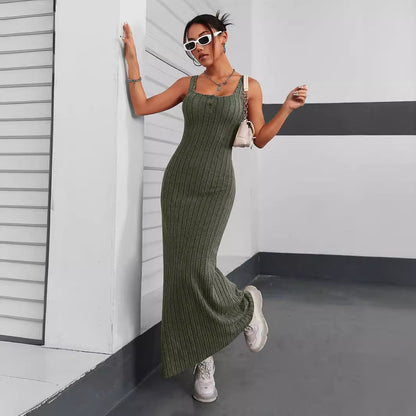 Dam Sommarklänning Ärmlös A-Line Polyester-2