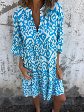 Variant image for Kjol Dam Plisserad V-ringad Blommig Polyester-13