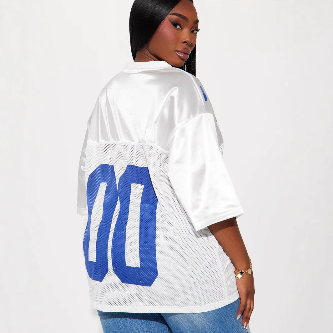 Dam V-neck Topp Sportig Polyester Regular Fit-5