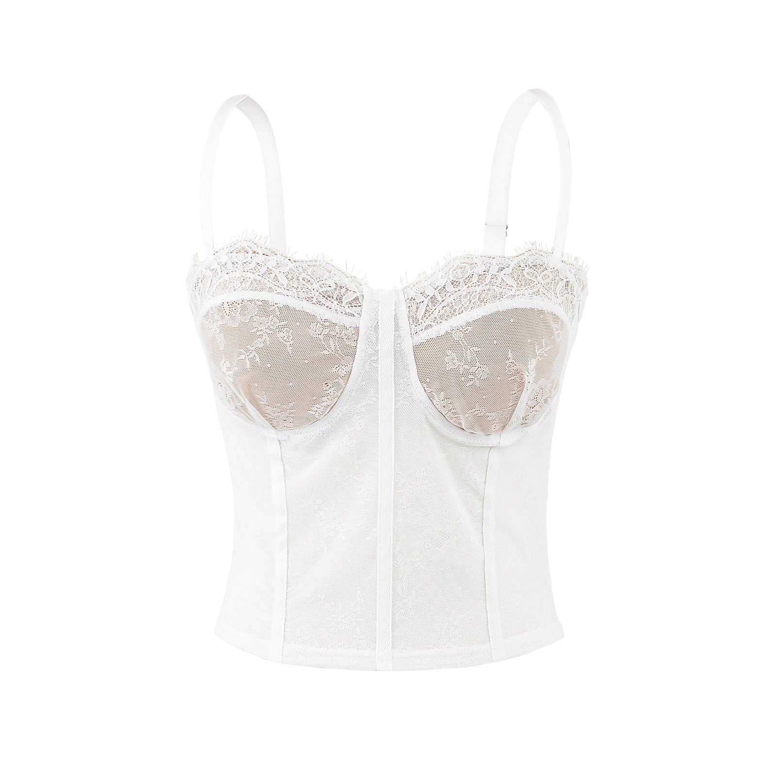 Kvinnors Corsage Spets Justerbara Bärar Nätstruktur 3