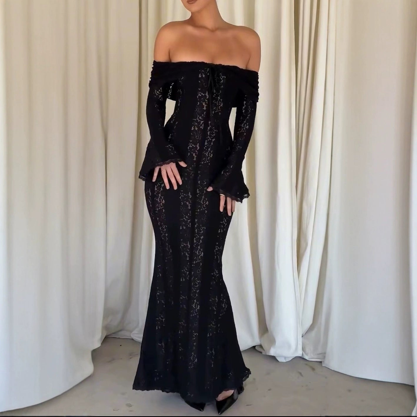 Variant image for Dam Klänning Bodycon Utställd Spaghetti Band Polyester Elastan-1