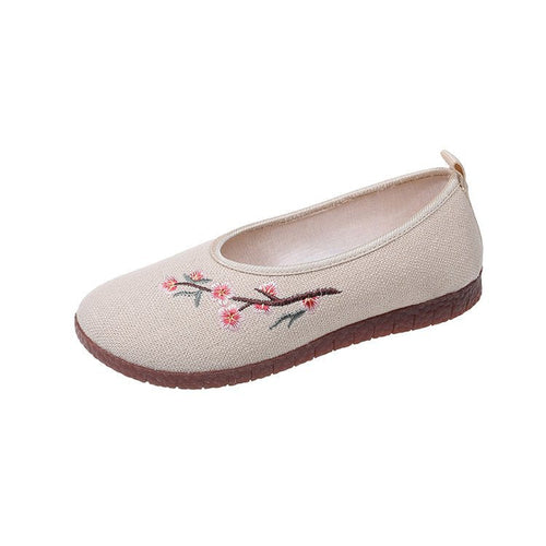 Kvinnors Ballerinor med Broderier Andningsbart Material 1