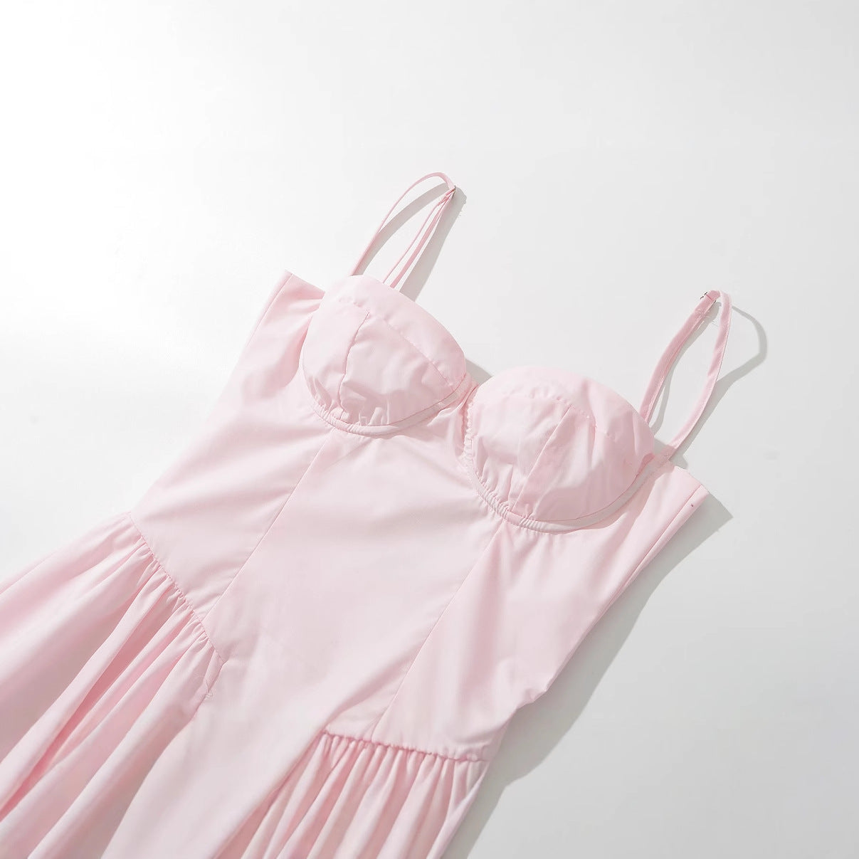 Svart Maxiklänning Dam med Underbust Design och Andningsbart Material – Eleganta Spaghettiremar 4