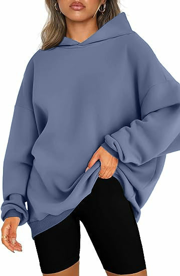Överdimensionerad Fleecejacka Dam med Huva i Mjuk Polyester – Trendig Patchworkdesign och Långärmad Komfort 19