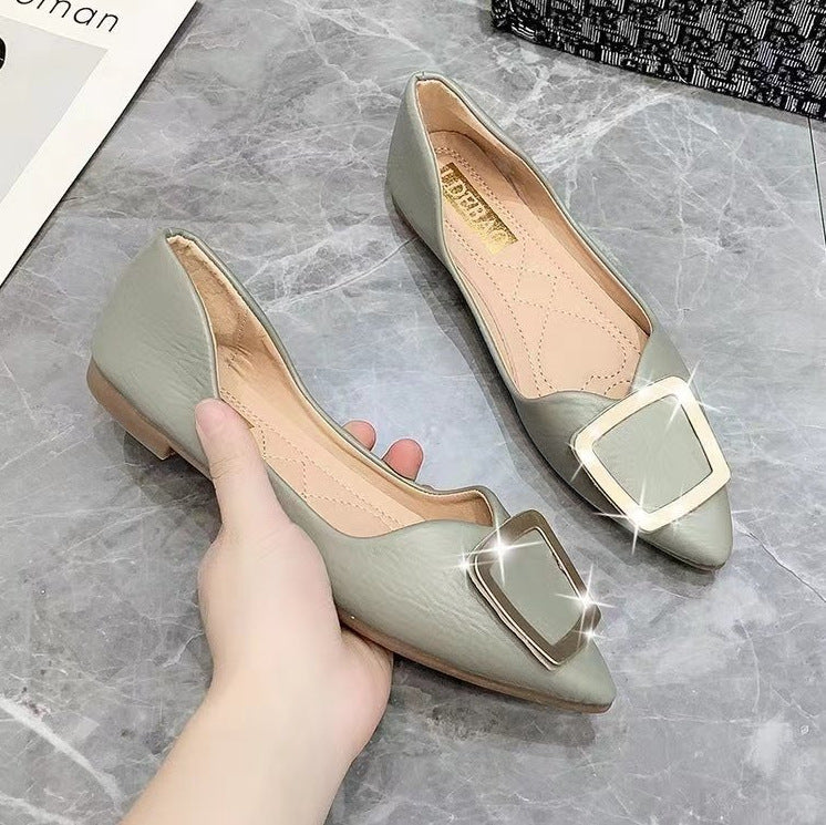 Elegante Spitzballettschuhe aus Leder mit Stilvollem Schnallen-Detail – Bequeme Damen-Schuhe in Größen 36-41 4