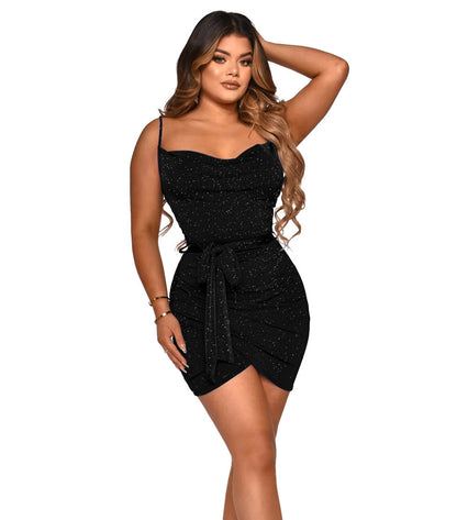 Fina Dam Klänningar Bodycon Asymmetrisk Snitt Polyester-6