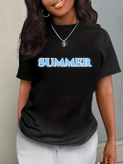 Variant image for Kvinnors T-shirt Rund Nacke Polyester Normal Passform-1